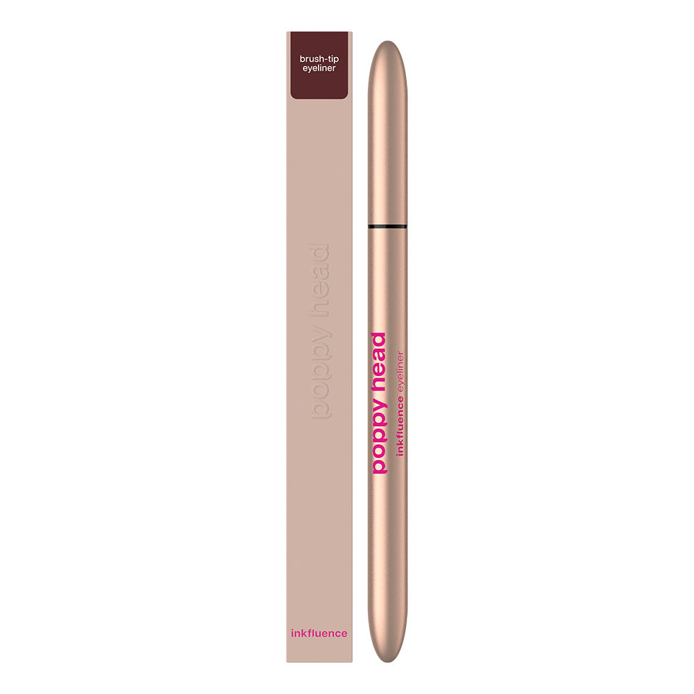 inkfluence 02 berry brown Eyeliner w pisaku z pędzelkową końcówką 5906448730064_1 Poppy Head
